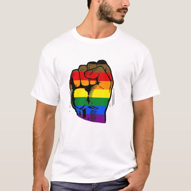 Rainbow Pride Fist T-Shirt (Front)