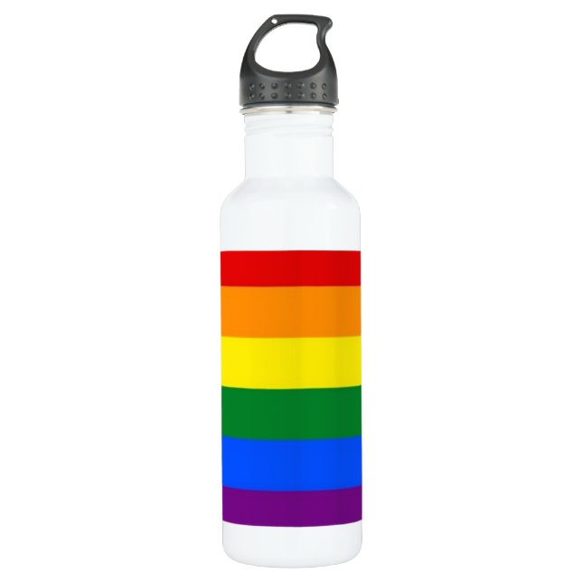 Rainbow Pride Flag 710 Ml Water Bottle (Front)