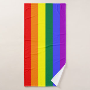 Rainbow Pride Flag Bath Towel