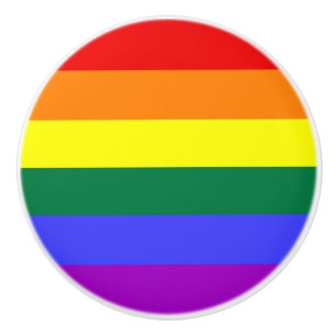 Rainbow Pride Flag Ceramic Knob