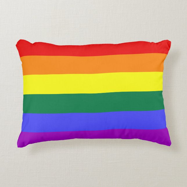 Rainbow Pride Flag Decorative Cushion (Front)