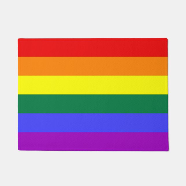 Rainbow Pride Flag Doormat (Front)