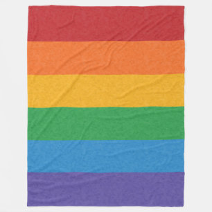 Rainbow Pride Flag Fleece Blanket