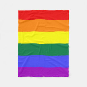 Rainbow Pride Flag Fleece Blanket