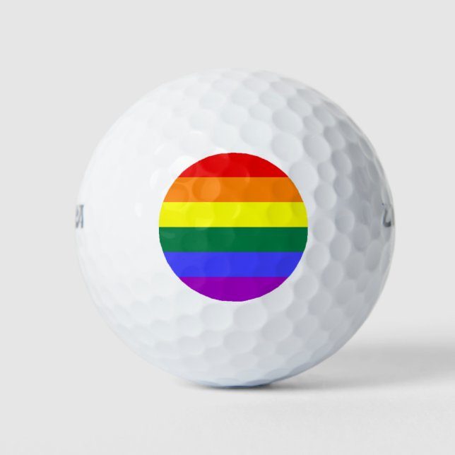 Rainbow Pride Flag Golf Balls (Front)