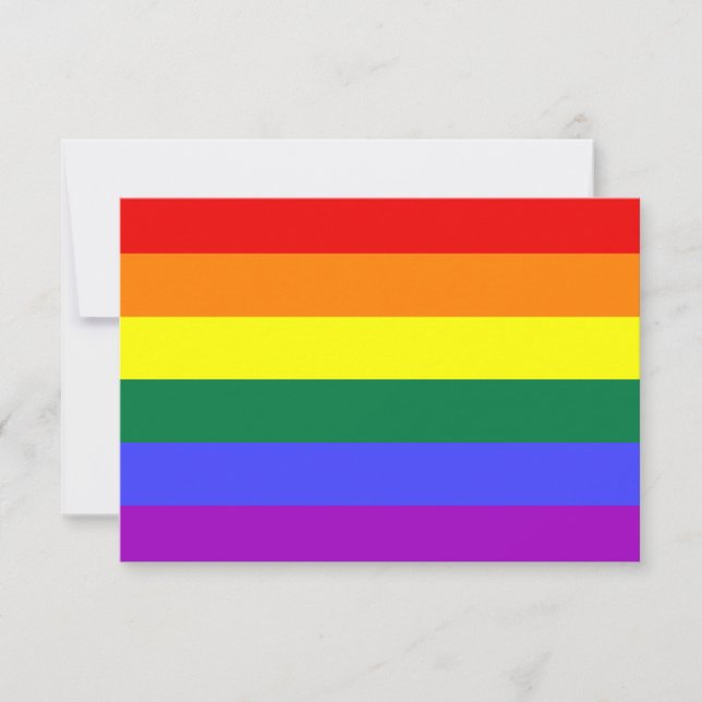Rainbow Pride Flag Invitation (Front)