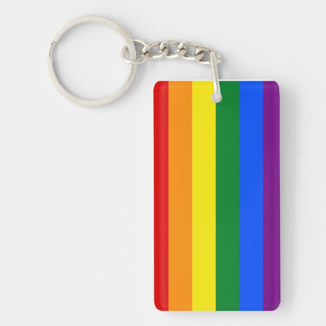 Rainbow Pride Flag Key Ring (Front)