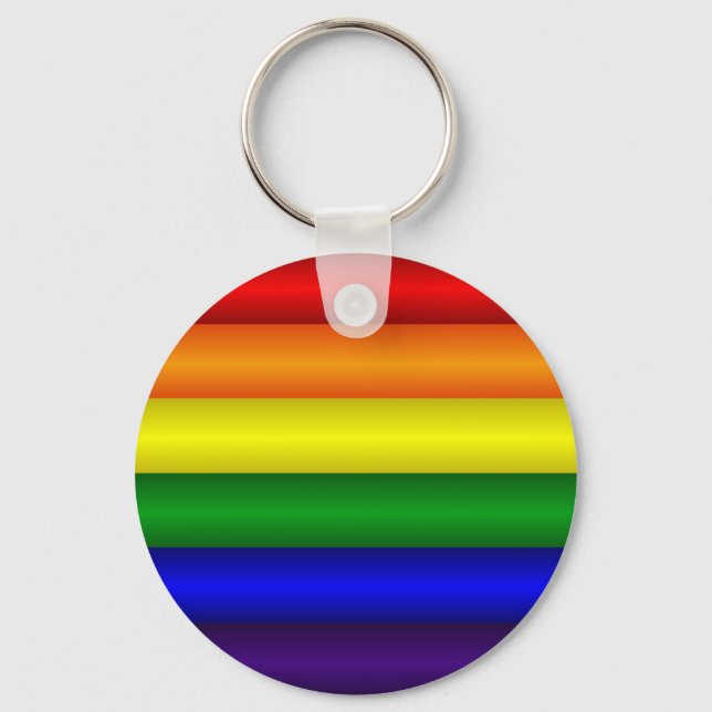 Rainbow Pride Flag Key Ring (Front)