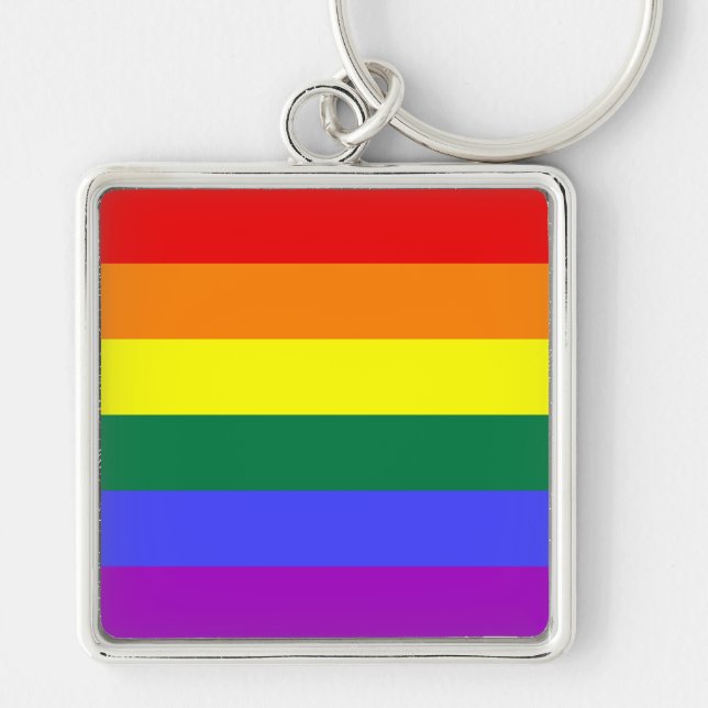 Rainbow Pride Flag Keychain (Front)