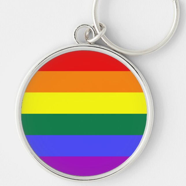 Rainbow Pride Flag Keychain (Front)