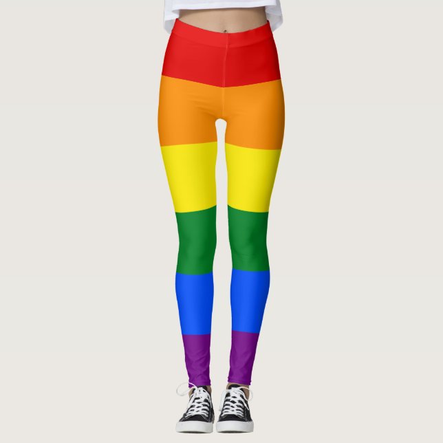 Rainbow Pride Flag Leggings (Front)