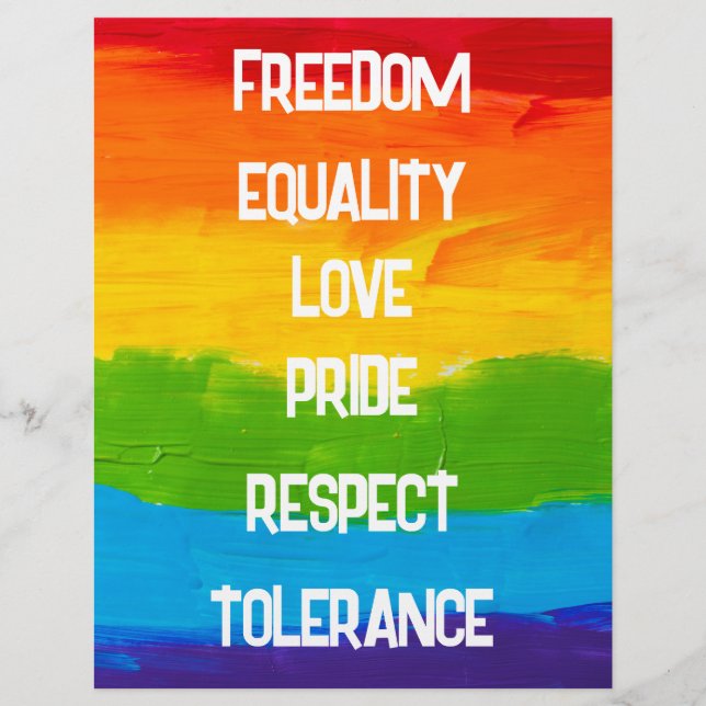 Rainbow Pride Flag LGBT Flyer – Gay Lesbian Event (Front)