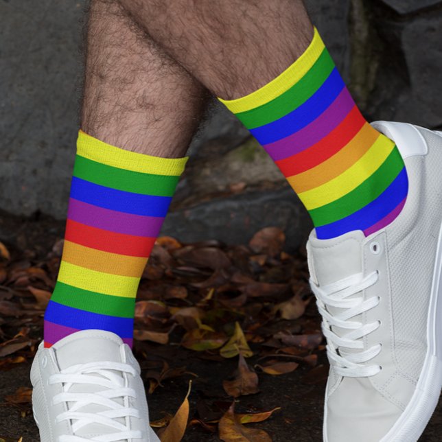 Rainbow Pride Flag LGBTQ All Over Socks (Creator Uploaded)