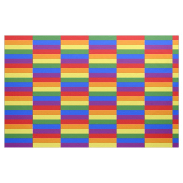 Rainbow Pride Flag Pattern Geometric Fabric (Fat Quarter)