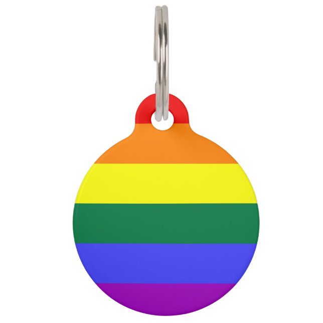 Rainbow Pride Flag Pet Tag (Front)