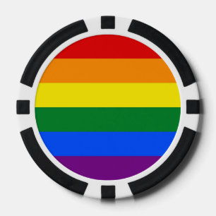 Rainbow Pride Flag Poker Chips