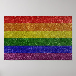 Rainbow pride flag poster