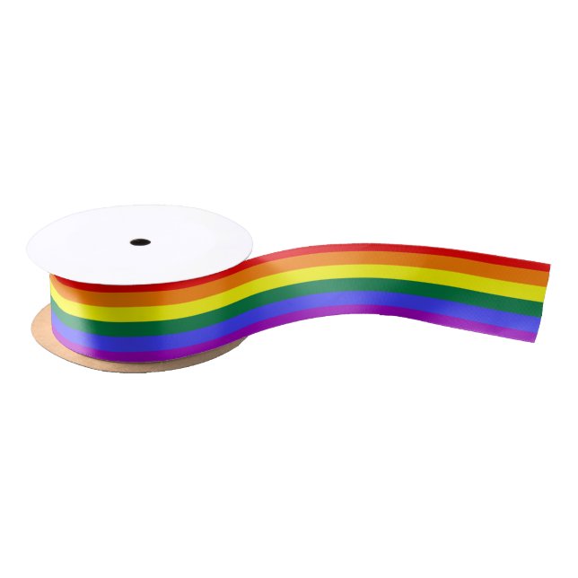 Rainbow Pride Flag Satin Ribbon (Spool)