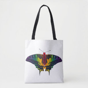 Rainbow Pride Flag Swallowtail Butterfly Tote Bag