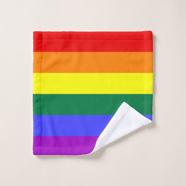 Rainbow Pride Flag Wash Cloth (Wash Cloth)