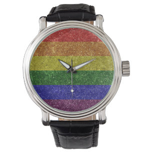 Rainbow pride flag watch