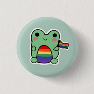 Rainbow Pride Froggie Button