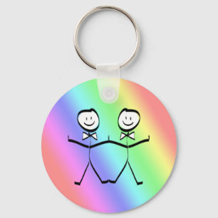 Rainbow Pride Gay Wedding Favours Key Ring
