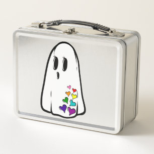 Rainbow Pride Ghost Metal Lunch Box