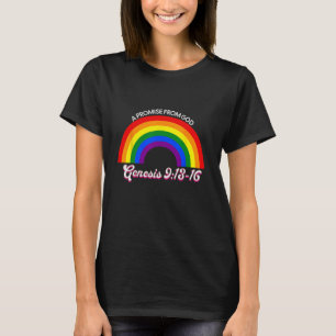 Rainbow Pride God's Promise Genesis 913 Christian T-Shirt