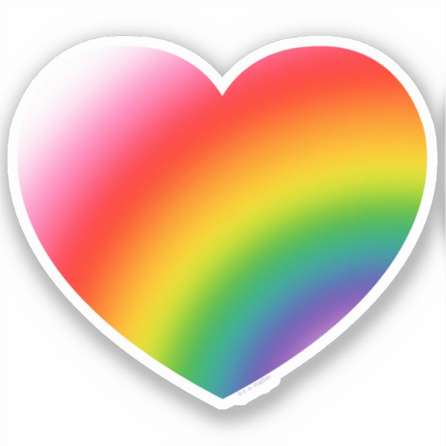 Rainbow Pride Gradient Heart (Front)
