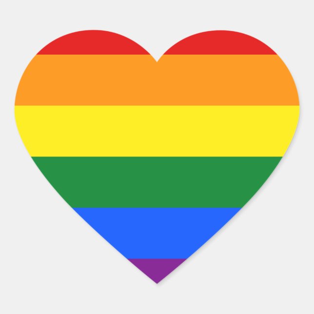Rainbow Pride Heart Sticker (Front)