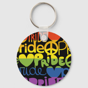 rainbow pride key ring
