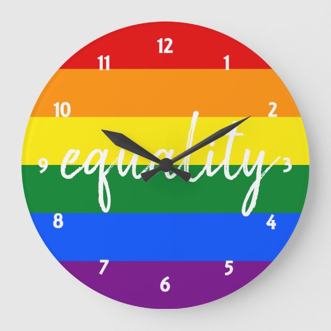 Rainbow Pride Large Clock (Front)