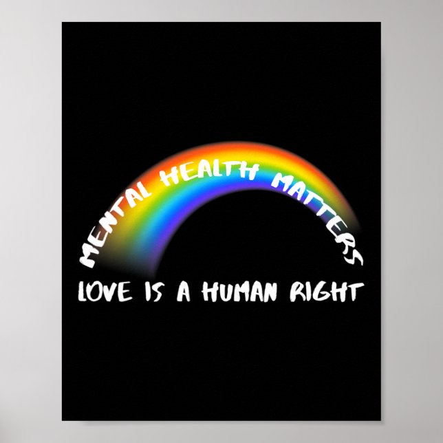 Rainbow Pride LGBTQ - Love Is A Human Right  Poster (Front)
