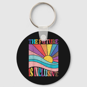 Rainbow Pride Lgbtq The Future Is Inclusive Social Key Ring