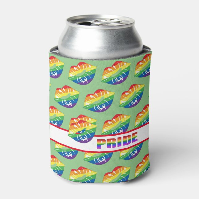 Rainbow Pride Lips Can Cooler (Can Front)