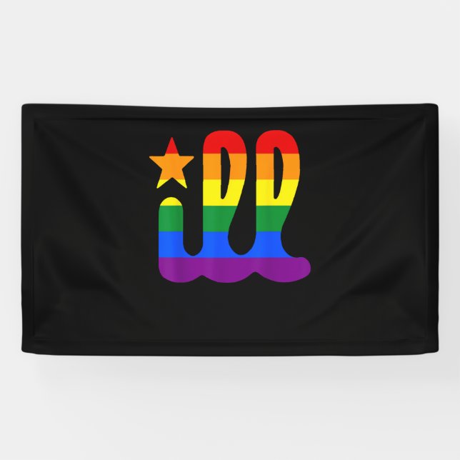 Rainbow Pride Love ill Philadelphia Philly Gay Pri Banner (Horizontal)