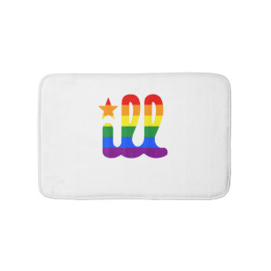 Rainbow Pride Love ill Philadelphia Philly Gay Pri Bath Mat