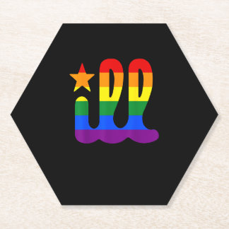 Rainbow Pride Love ill Philadelphia Philly Gay Pri Paper Coaster