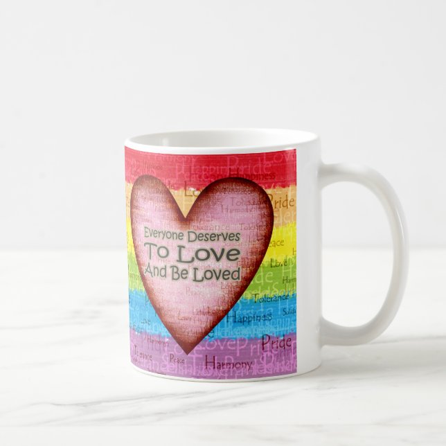 Rainbow Pride Love Mug (Right)