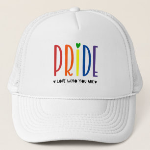 Rainbow PRIDE– Love Who You Are LGBTQ+ Trucker Hat