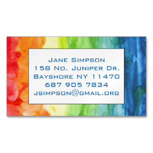 Rainbow Pride Magnetic Business Card