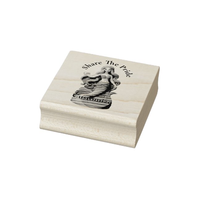 Rainbow Pride Mermaid Thunder_Cove  Rubber Stamp (Stamp)