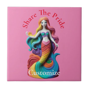Rainbow Pride Mermaid Thunder_Cove Tile