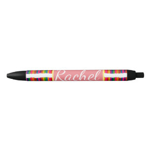 Rainbow pride month back to school add name text black ink pen