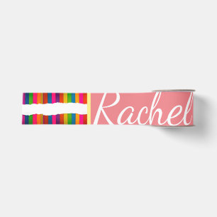 Rainbow pride month back to school add name text grosgrain ribbon