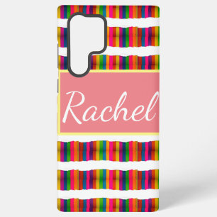 Rainbow pride month back to school add name text samsung galaxy case