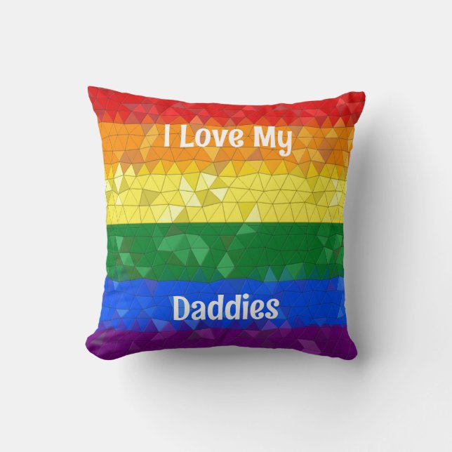 Rainbow Pride Mosaic Flag Cushion (Front)