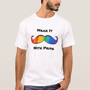 Rainbow Pride Moustache T-Shirt