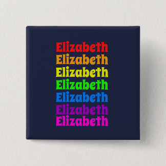Rainbow Pride Name 15 Cm Square Badge